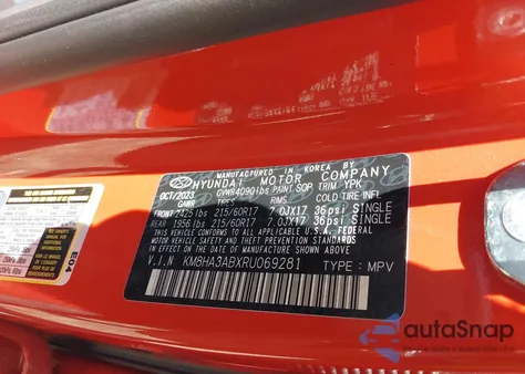 2024 Hyundai Kona Se z USA, uszkodzony, nr VIN KM8HA3ABXRU069281